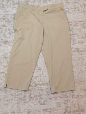 Greg Norman Collection Beige Pull-On Capris